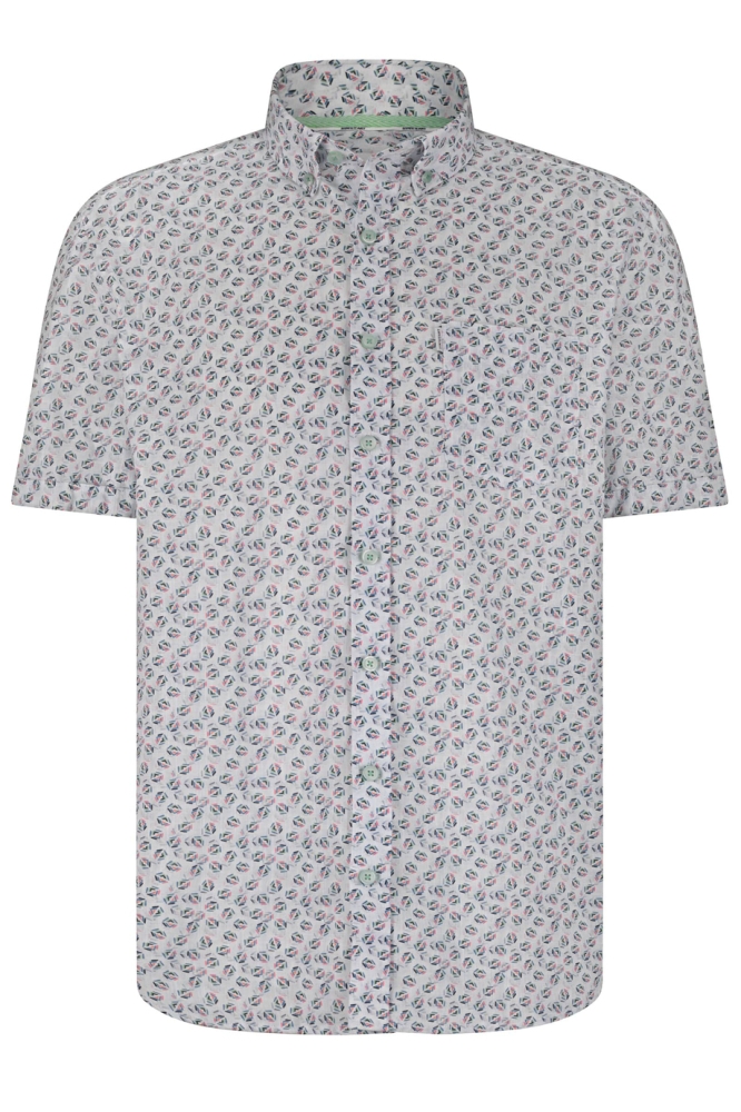 SLUB OVERHEMD MET GEOMETRISCH PATROON 26415189 1134
